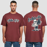 1060 "Endlich Abi" Abschluss Oversize T-Shirt beidseitig bedruckt